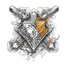 Melted Anvil tattoo design idea