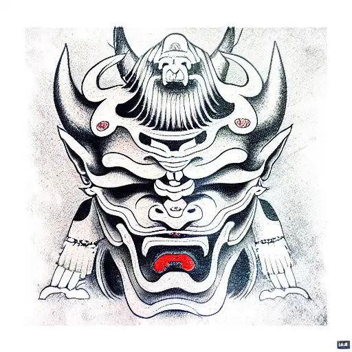 Oni Mask tattoo design idea