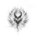 BLACK AND GREY PHOENIX tattoo design idea