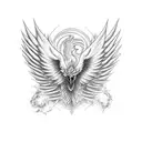 BLACK AND GREY PHOENIX tattoo design idea