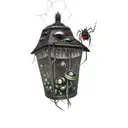 a lantern with spiders-cockroaches-ants-flies, dark-weird, the duality of life, apple,  tattoo design idea