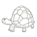 tortoise side view tattoo design idea