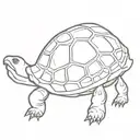 tortoise side view tattoo design idea