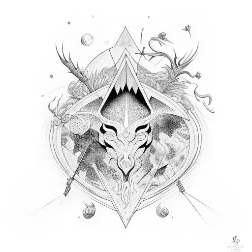 phœnix renaissant futuriste et flamboyant tattoo design idea