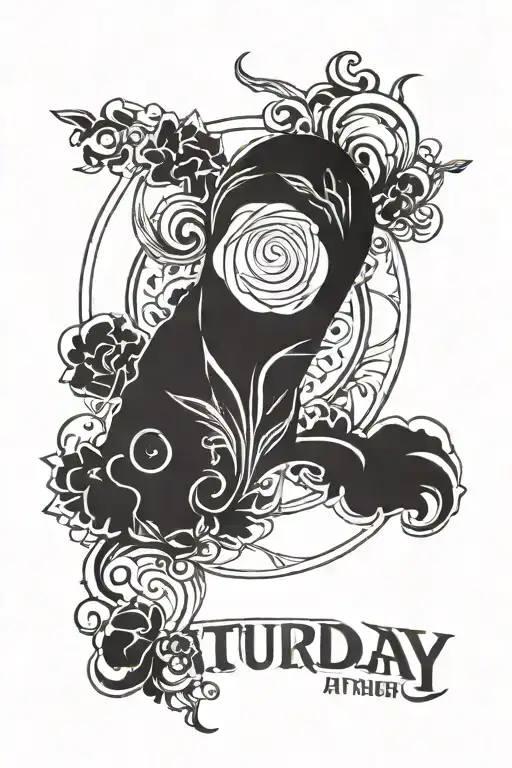 Saturday logo tattoo design idea