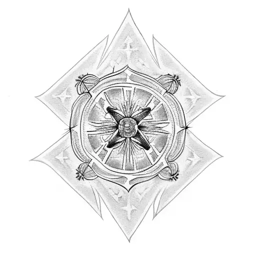 maltese cross tattoo design idea