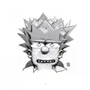 Bart Simpson on acid tattoo design idea