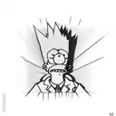 Bart Simpson on acid tattoo design idea