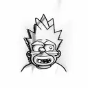 Bart Simpson on acid tattoo design idea
