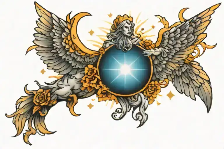 Because my ascension is light and my load is light tattoo design idea