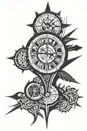 clock broken clock face tattoo design idea