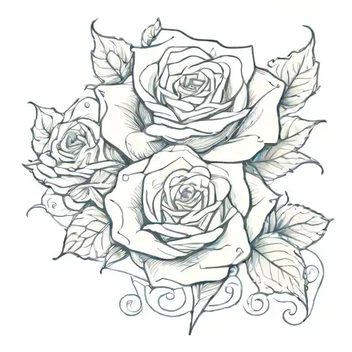 rose with words "she gave my life intertwined tattoo design idea