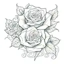 rose with words "she gave my life intertwined tattoo design idea