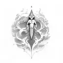 merman tattoo design idea