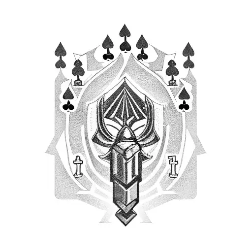 Army, Gambling, Tanks, Poker, 4 children and wife  tattoo design idea