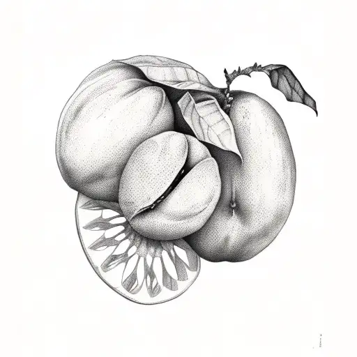 Georgia peach daughter  tattoo design idea