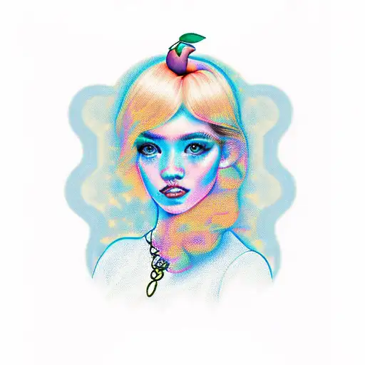 Georgia peach daughter  tattoo design idea