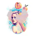 Georgia peach daughter  tattoo design idea