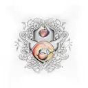 Georgia peach daughter  tattoo design idea