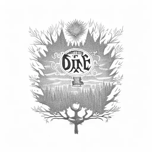 martin guitar as a tree with the words John Prine, Bob Dylan, Woody Guthrie, Jerry Garcia, and Jerry Howard on branches tattoo design idea
