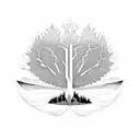 martin guitar as a tree with the words John Prine, Bob Dylan, Woody Guthrie, Jerry Garcia, and Jerry Howard on branches tattoo design idea