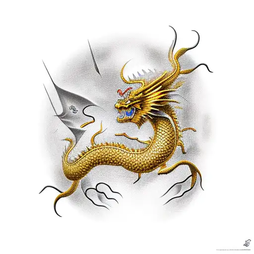  Golden Dragon, 2018 tattoo design idea