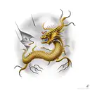  Golden Dragon, 2018 tattoo design idea