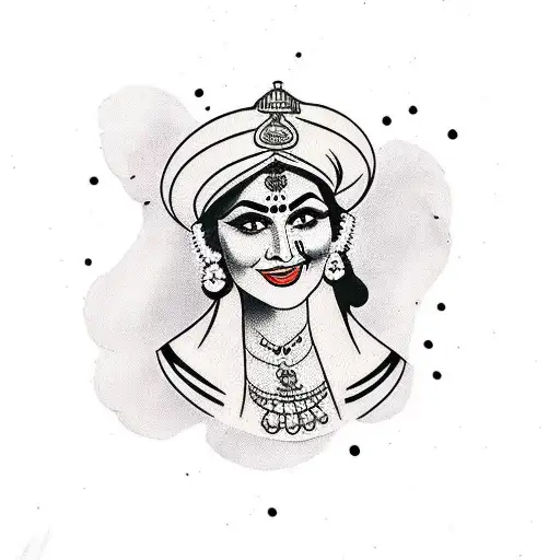 Indian actress tattoo design idea