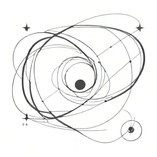 interstellar black hole tattoo design idea