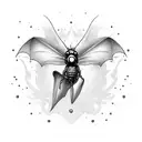 bat fly tattoo design idea