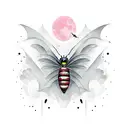 bat fly tattoo design idea