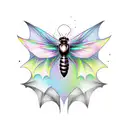 bat fly tattoo design idea