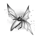 bat fly tattoo design idea