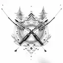 aim, draw, shoot, archery tattoo design idea