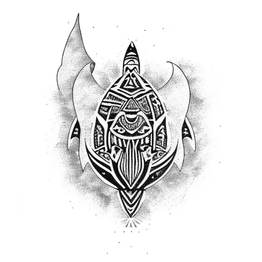 tribal maori raie manta requin baleine maps monde tattoo design idea