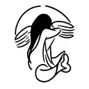 Angel praying tattoo design idea