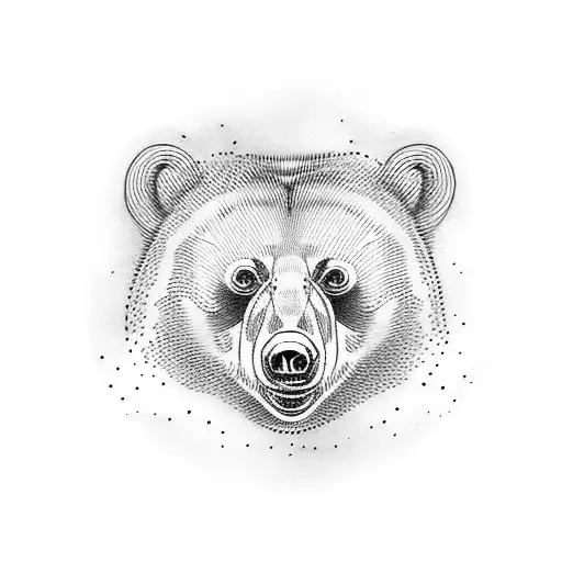 Mama Bear with baby bear tattoo design idea
