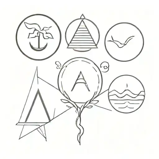 four elements tattoo design idea