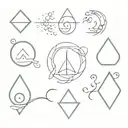 four elements tattoo design idea
