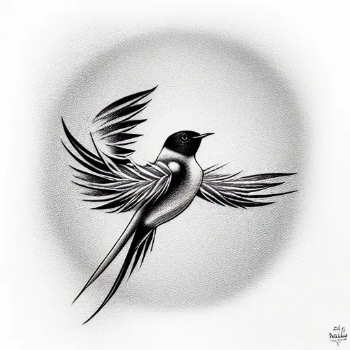 Swallow Bird tattoo design idea