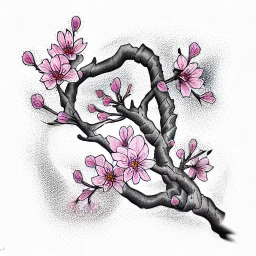 Cherry Blossom tattoo design idea