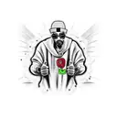 2pac cross tattoo design idea