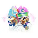 2pac cross tattoo design idea