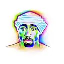 2pac cross tattoo design idea