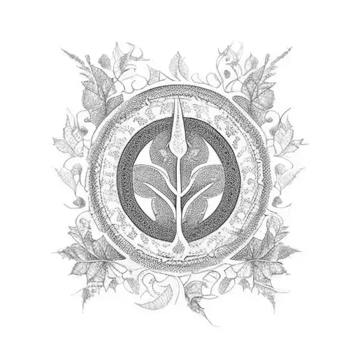 A beautiful floral design incorporating the names Erin, Tru, Sherrize, Shaheen, Willie, Sher-rise, Serenity, Paris, and London intertwined with vines and leaves tattoo design idea