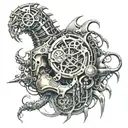 biomechanical MEN tatoos on hand   tattoo design idea