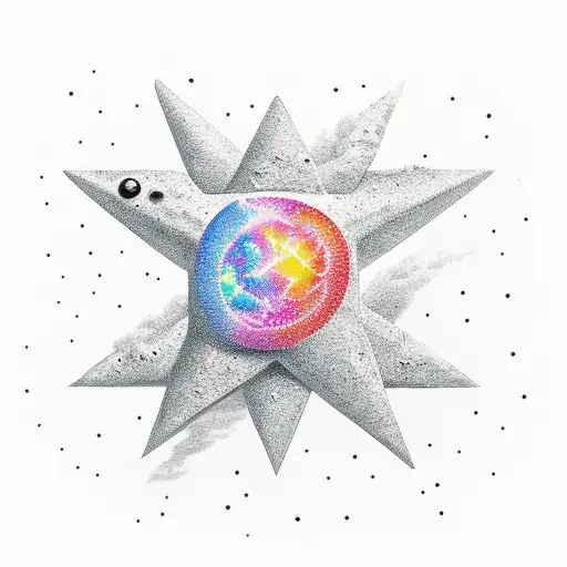 a 5 point star tattoo design idea