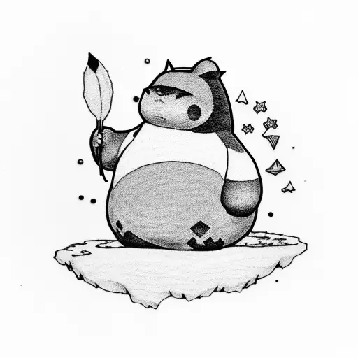 snorlax tattoo design idea