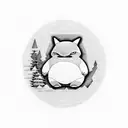 snorlax tattoo design idea