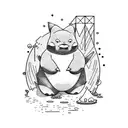 snorlax tattoo design idea